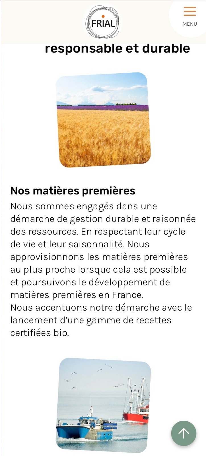 Frial, écran mobile