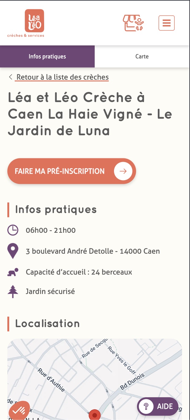 Léa & Léo, écran mobile