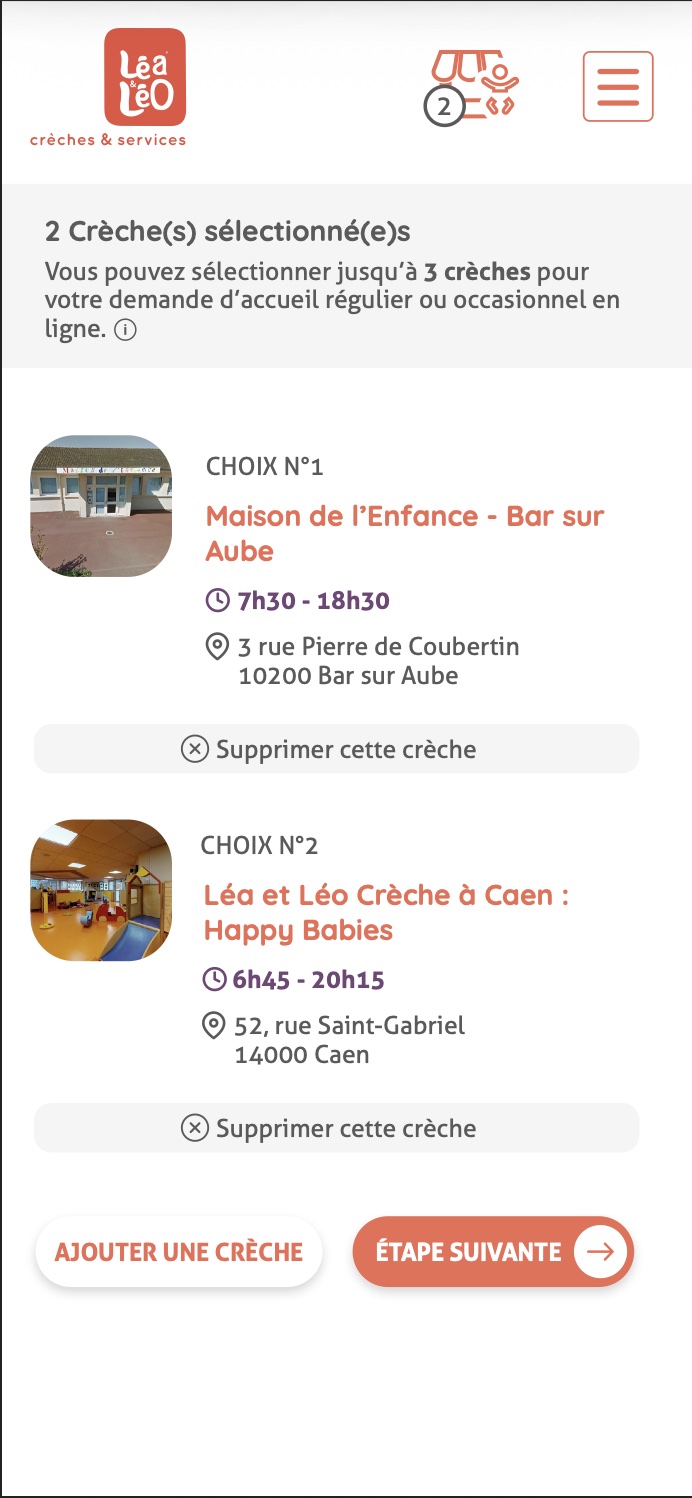 Léa & Léo, écran mobile