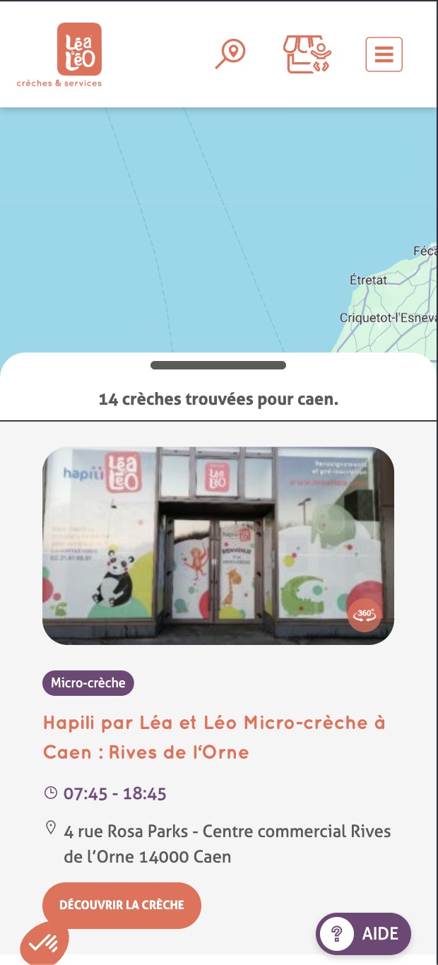 Léa & Léo, écran mobile